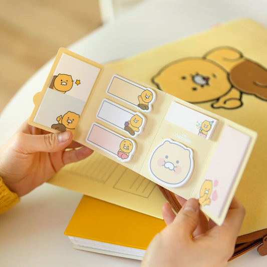KAKAO FRIENDS: Choonsik 4 page folding Post It(Sticky Note) - 춘식이 4단 포스트잇(점착 메모지)