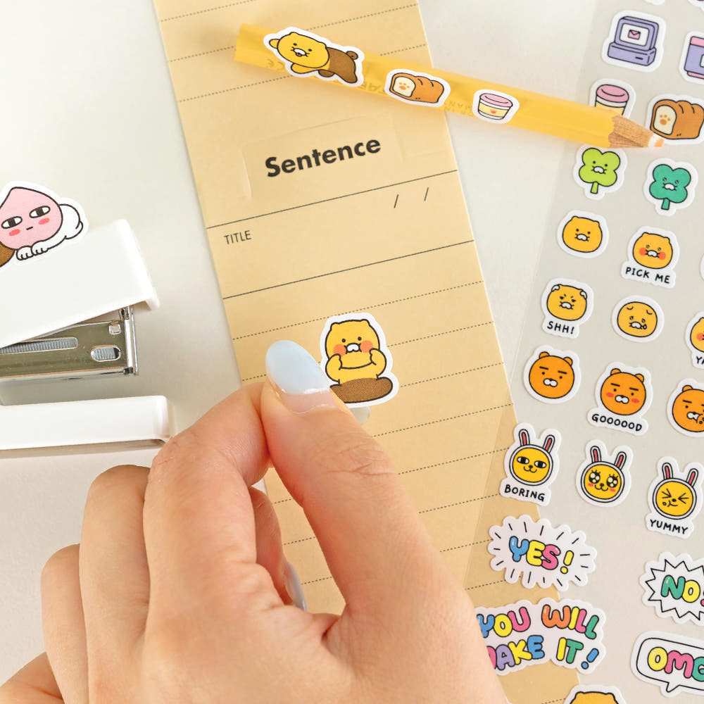 KAKAO FRIENDS: Say Cheese Waterproof Mini Decor Sticker 2pc Set - 세이치즈 방수 미니 데코 스티코 2pc 세트