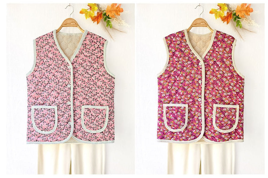 김장조끼, 레트로 패션, 할머니 패션, 랜덤칼라 배송 - Kimchi Kimjang Vest, Korean Retro Fasion Random Color