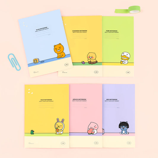 Kakao Friends: A5 Diary Notebook - A5 일기 노트 공책
