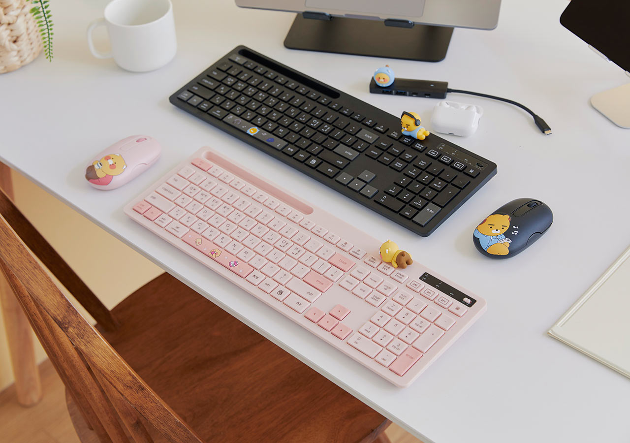 Kakao Friends: Multi pairing Keyboard Ryan 멀티페어링 키보드_DJ라이언