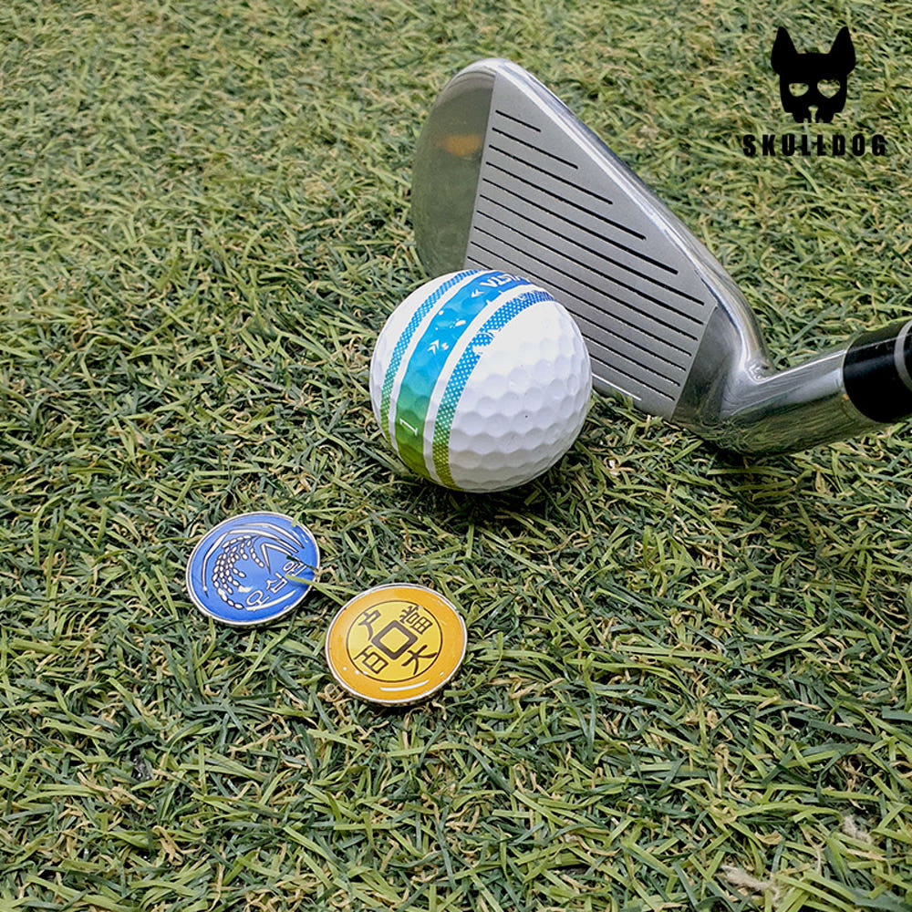 K Coin Golf Ball Marker with Magnetic Clip -골프 코인 동전 볼마커 모자부착 자석클립 포함