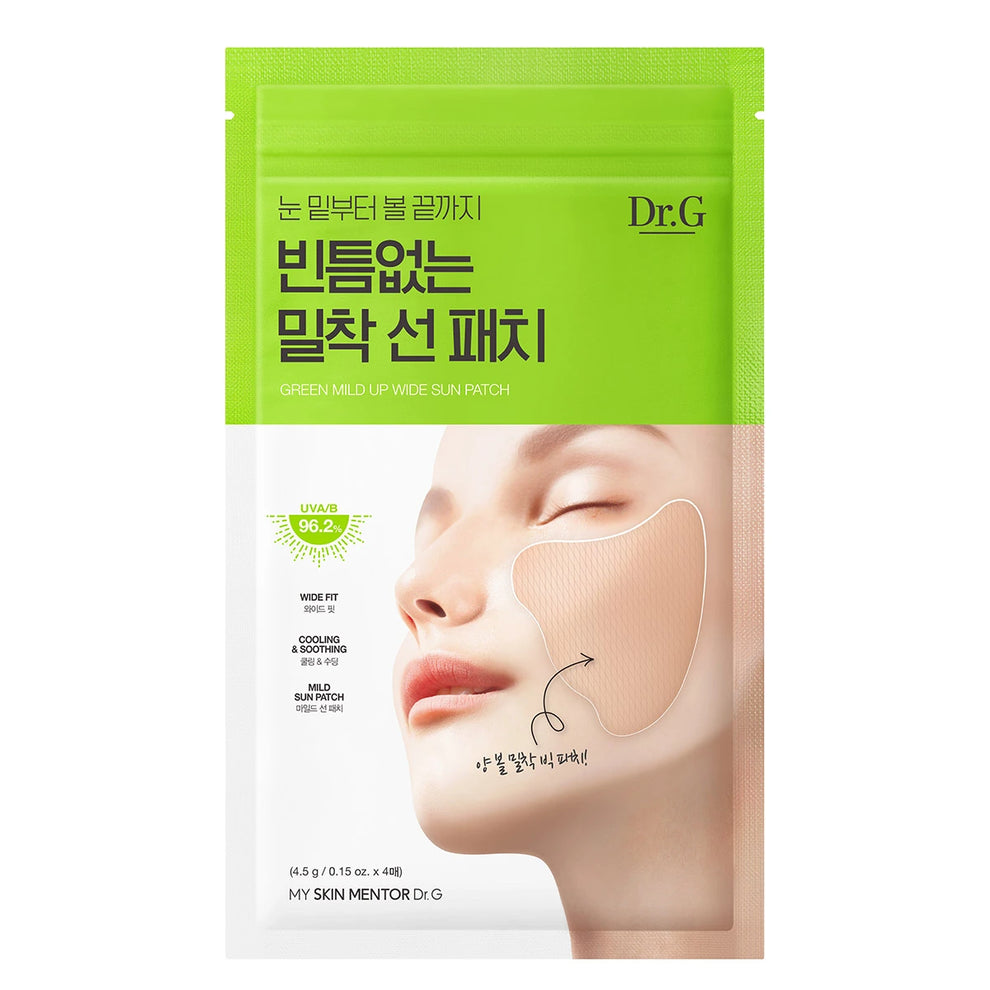 Dr. G Green Mild Up Wide Sun Patch 16pcs (4pairs x 4pcs) - 닥터지 그린마일드 와이드 썬패치 16pcs