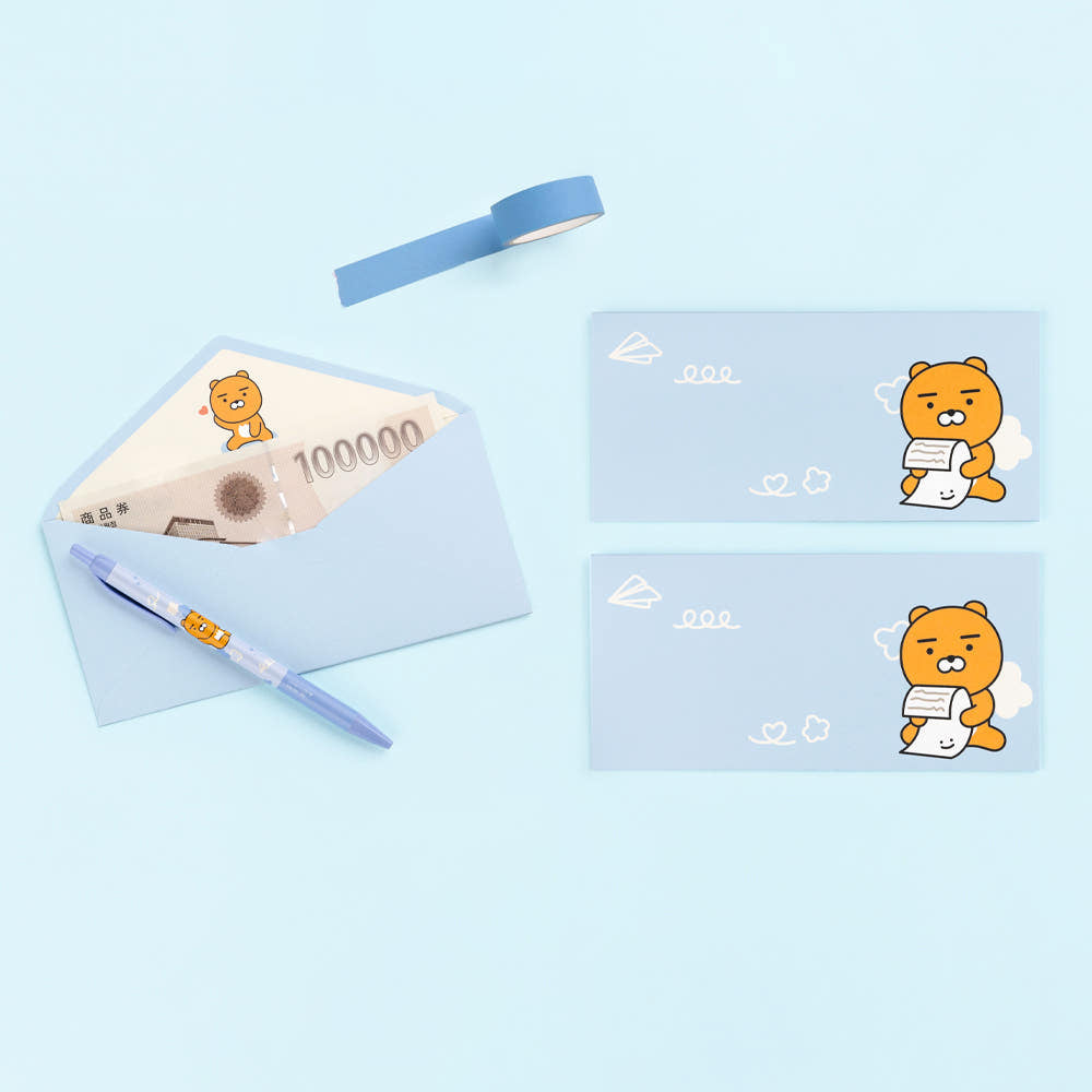Kakao Friends: Horizontal Paper Envelope 3 piece set - 가로형 봉투 축의금 페이퍼백 편지 용돈 봉투 3매