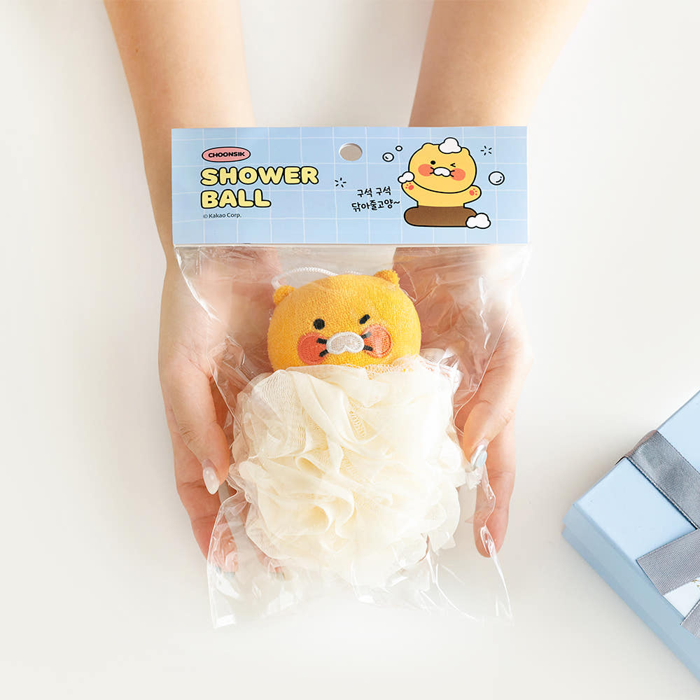 Kakao Friends: Choonsik Bubble Shower Scrub- 춘식이 거품목욕 샤워볼