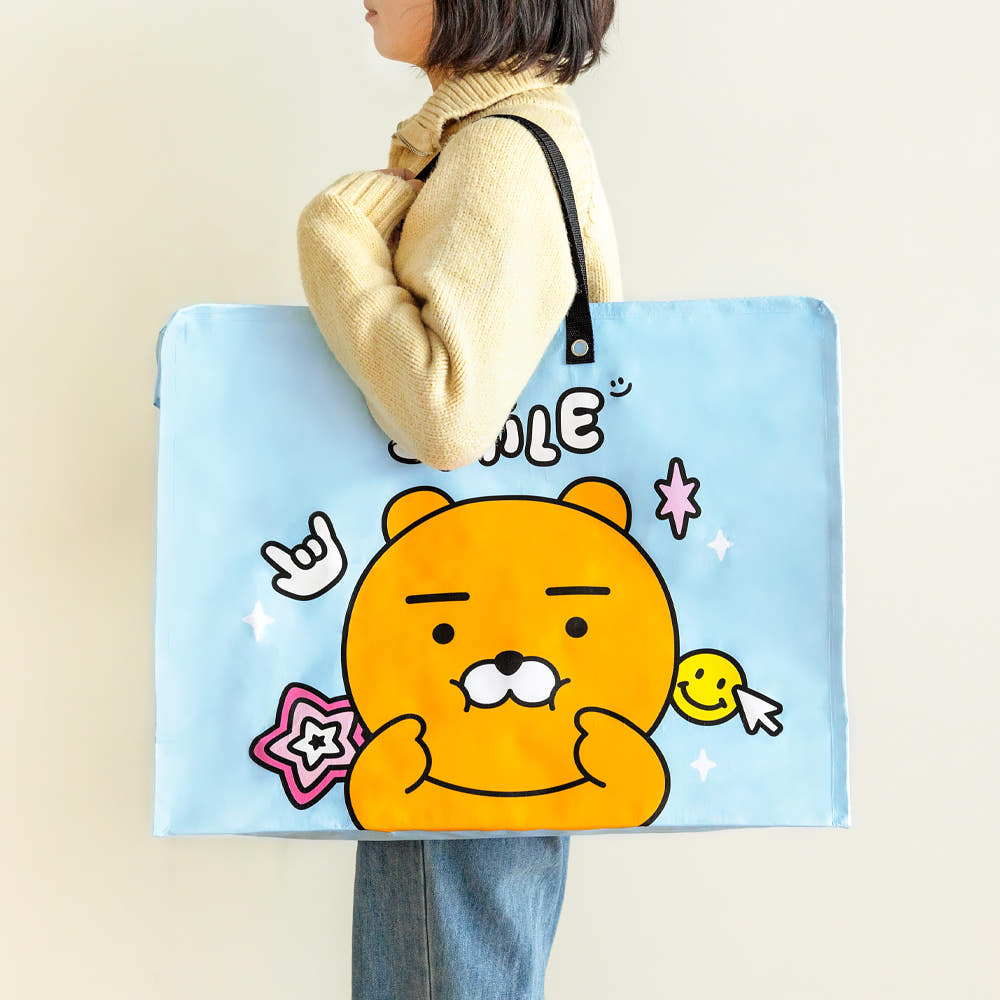 Kakao Friends: Say Cheese Tarpaulin Bag Large - 세이치즈 타포린 백 라지