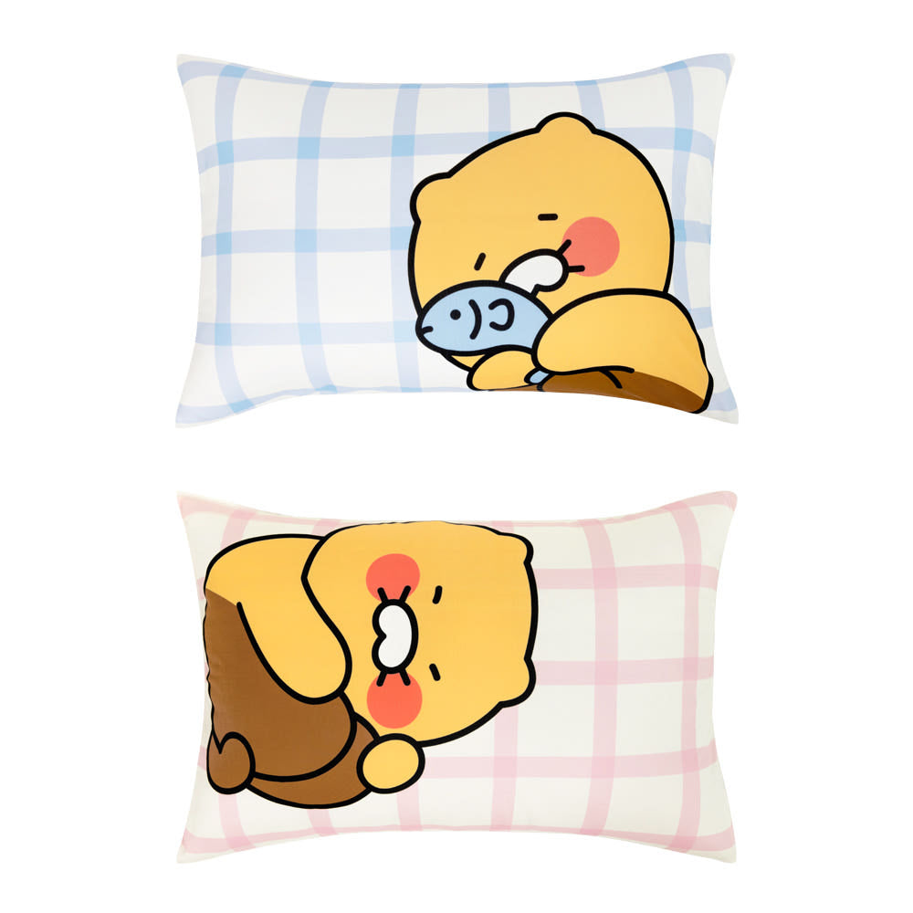 Kakao Friends: Choonsik Cooling Summer Pillow Cover (2 set)- 춘식이 쿨링 여름 베게 커버 2개 세트