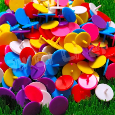 Plastic Caddie Ball Marker 10pcs set (Random Color) - 플라스틱 캐디 볼마커 10개