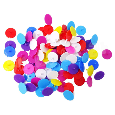 Plastic Caddie Ball Marker 10pcs set (Random Color) - 플라스틱 캐디 볼마커 10개
