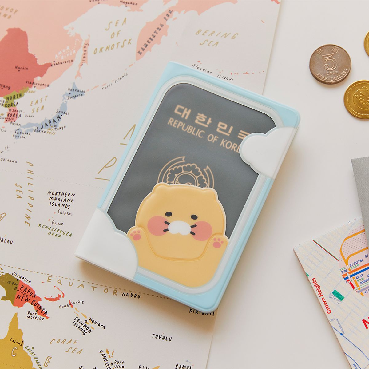 Kakao Friends: Passport Case Choonsik 여권케이스(비행기)_춘식이