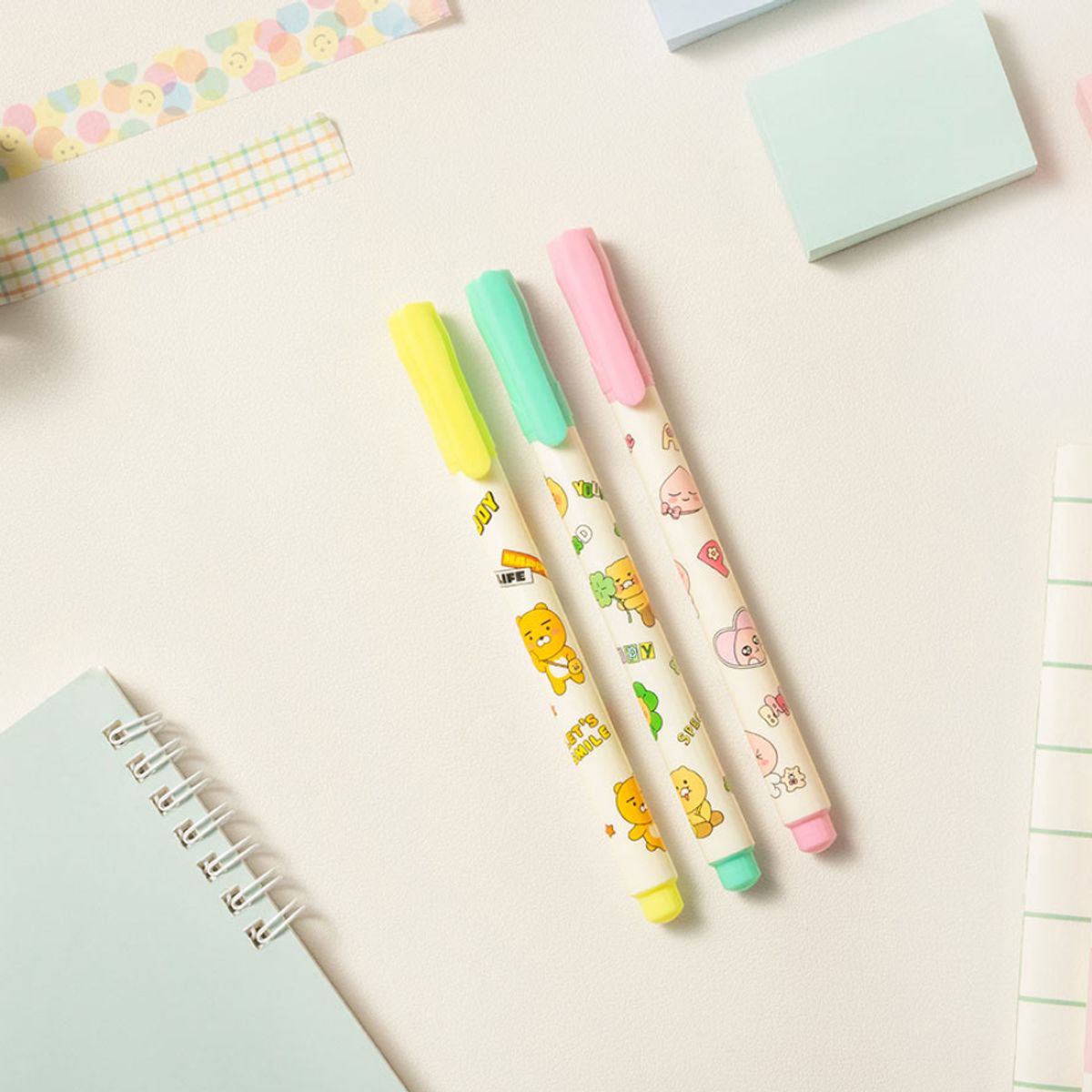 Kakao Friends: Color pop highlighter 3p set 컬러팝 형광펜 3P SET_프렌즈