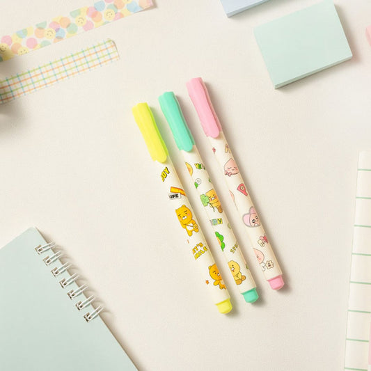 Kakao Friends: Color pop highlighter 3p set 컬러팝 형광펜 3P SET_프렌즈