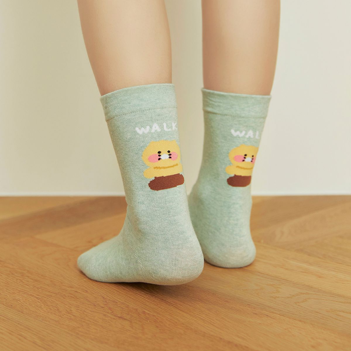 Kakao Friends: Daily Socks Melange Mint Choonsik 데일리 삭스 멜란지 민트_춘식이