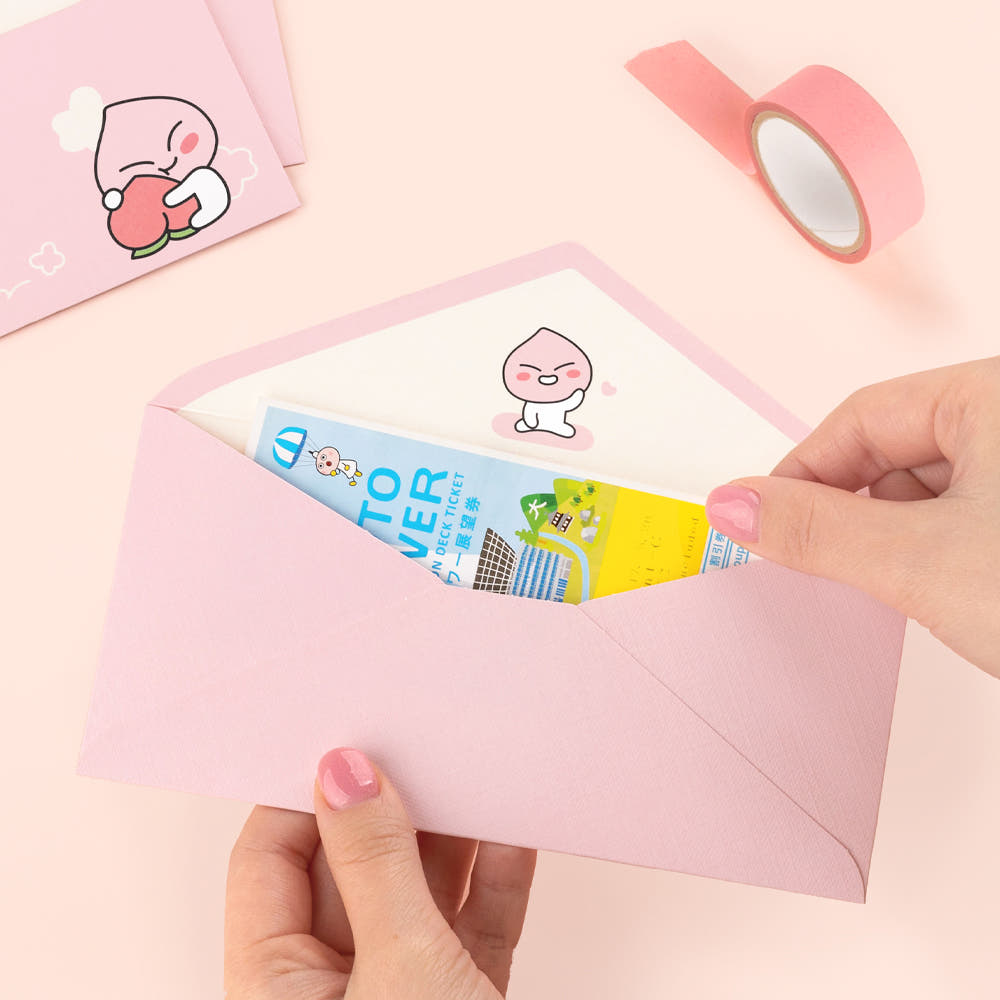 Kakao Friends: Horizontal Paper Envelope 3 piece set - 가로형 봉투 축의금 페이퍼백 편지 용돈 봉투 3매