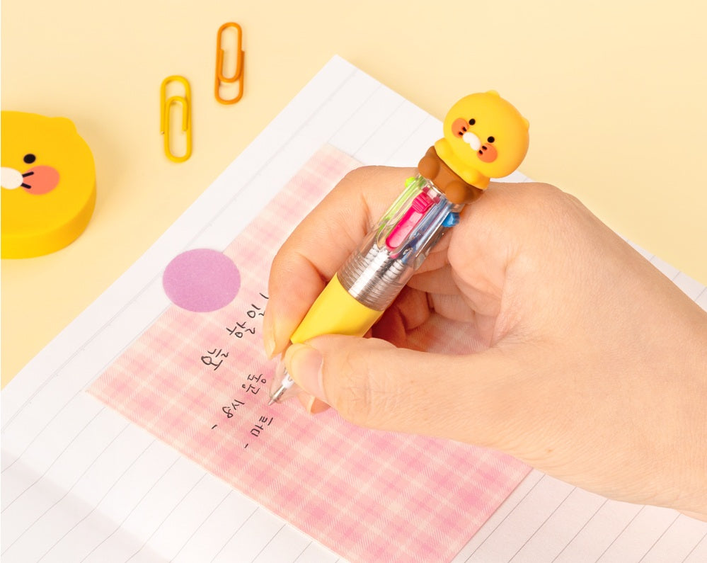 Kakao Friends: Mini Ballpoint Pen Ryan & Choonsik – 라이언 미니 4색 볼펜 라이언 & 춘식이