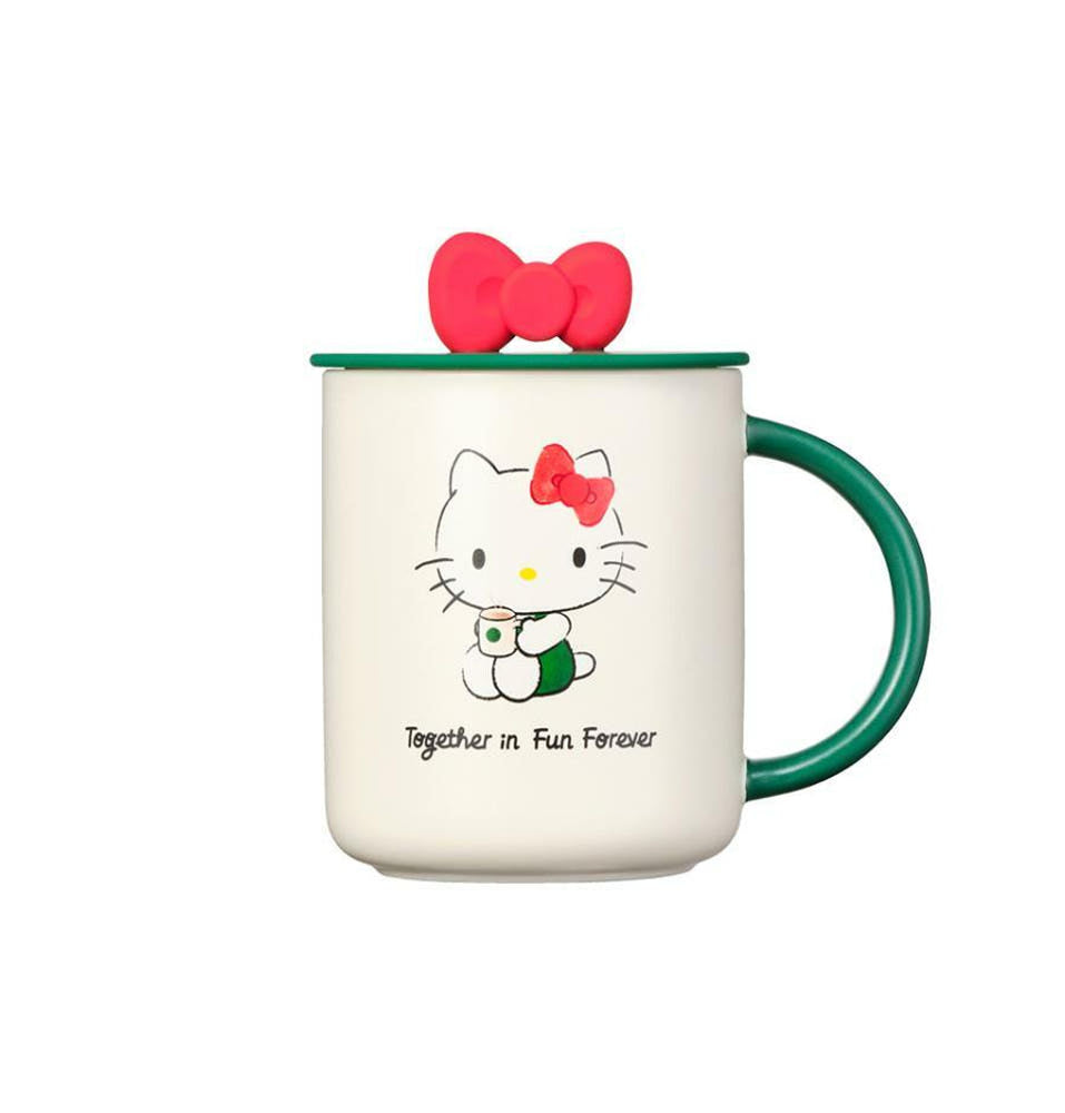 K-Starbucks X Hello Kitty] Ribbon Lid Ceramic Mug 473ml - 한국