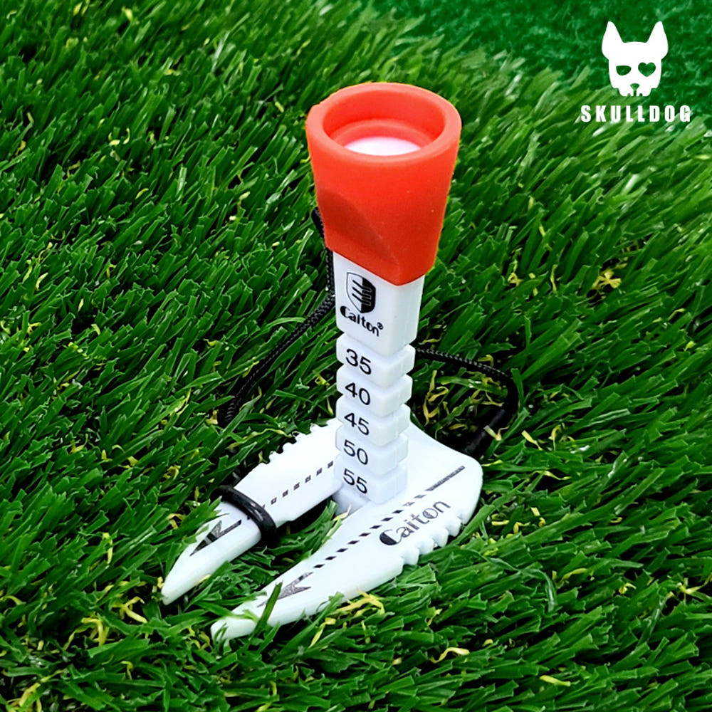Height Adjusting Gold Tee, Ball Marker, Aiming Tee - 높이조절 에이밍 골프티 컨트롤 골프 티꽂이, 분실방지 줄티, 볼마커 겸용