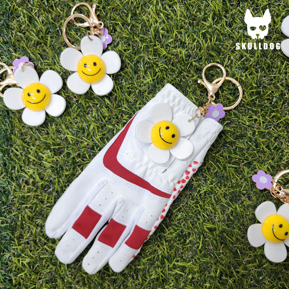 Golf Daisy Flower Velcro Glove Holder - 골프 데이지 장갑 찍찍이 걸이 홀더