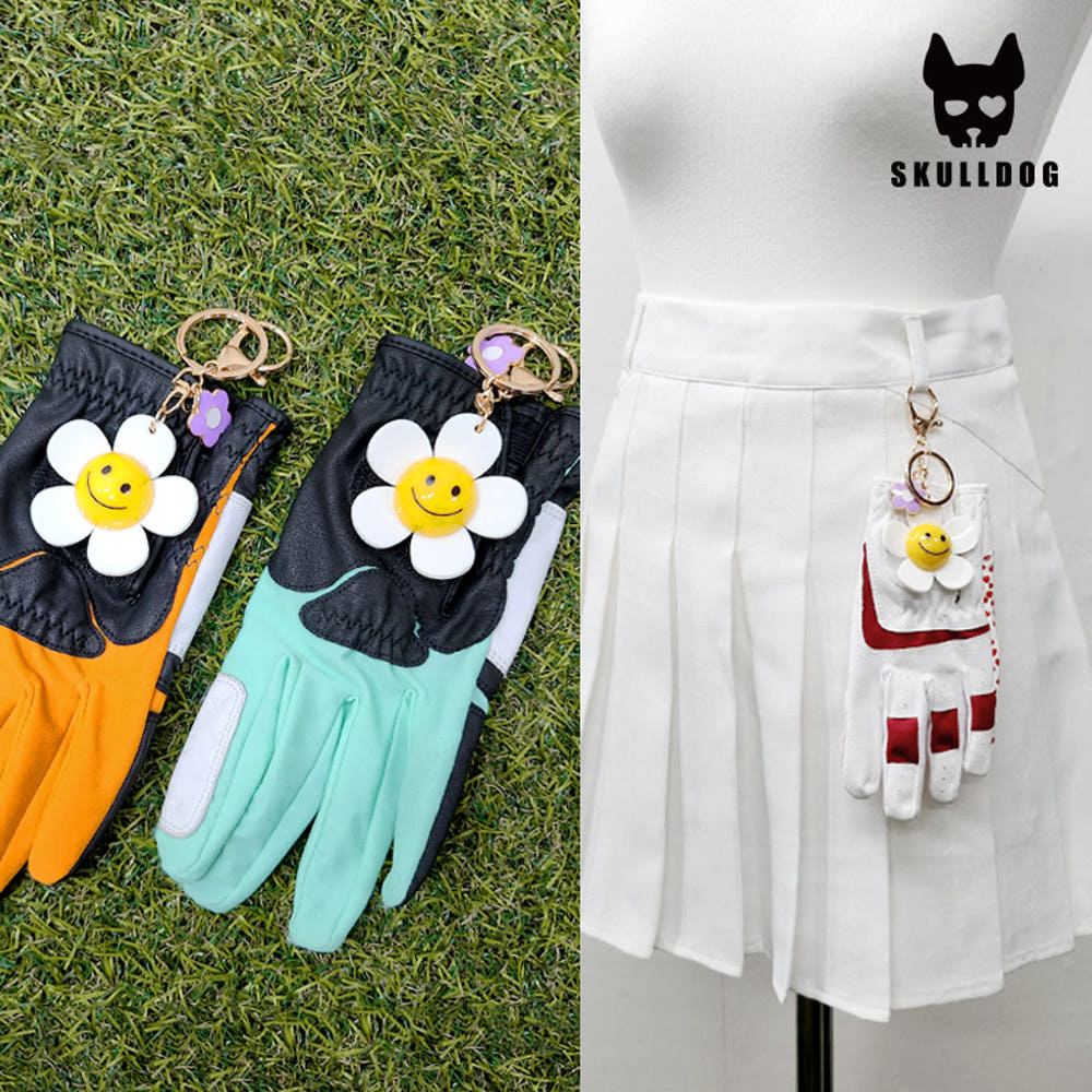 Golf Daisy Flower Velcro Glove Holder - 골프 데이지 장갑 찍찍이 걸이 홀더