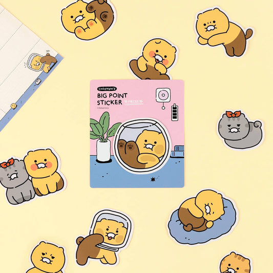 Kakao Friends: Choonsik Ordinary Big Point Removable Sticker - 춘식이 오디너리 빅 포인트 리무버블 스티커
