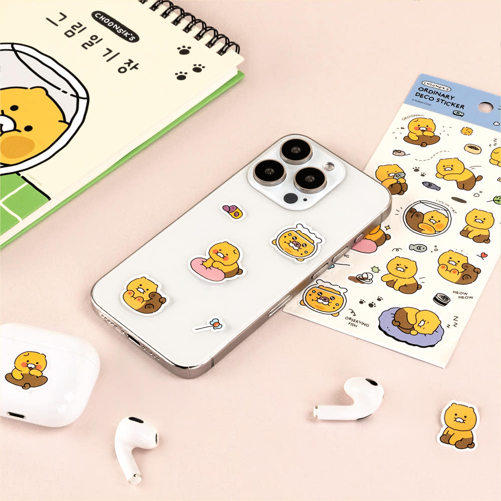 Kakao Friends: Choonsik Ordinary Waterproof Decor Sticker - 춘식이 오디너리 방수 데코 스티커