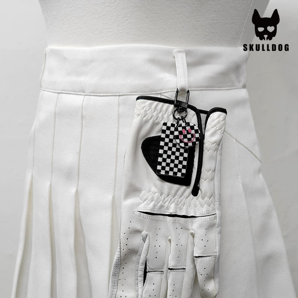 Golf Smile Checker Velcro Glove Holder - 골프 스마일 체크 장갑 찍찍이 걸이