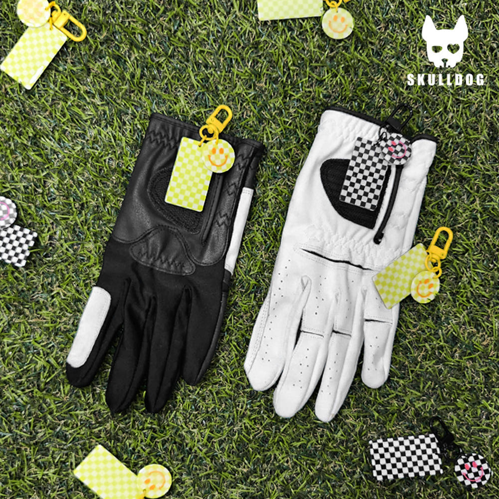 Golf Smile Checker Velcro Glove Holder - 골프 스마일 체크 장갑 찍찍이 걸이