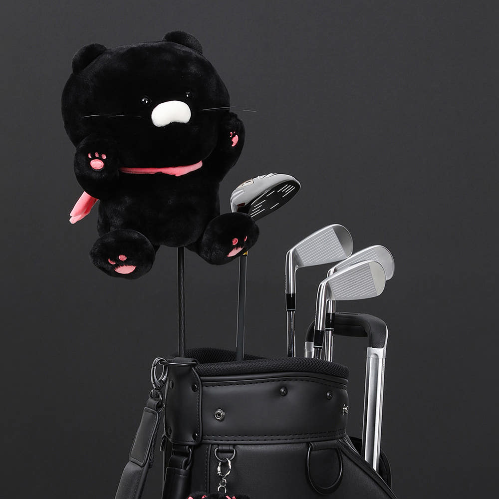 キョンキョン　ダストボックス（カバー） KAKAO FRIENDS] Kakao Golf Ribbon Black-Choon Driver Cover - 카카오