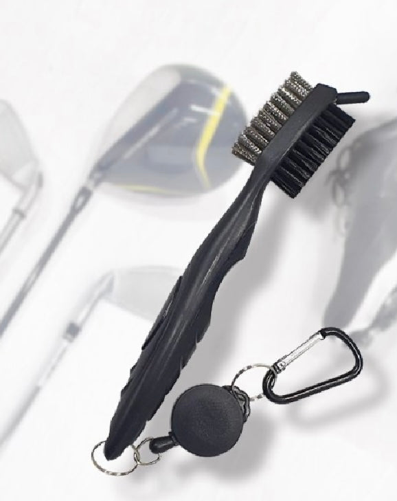 Golf Club Head Cleaning Brush with Reel Wire - 골프 클럽 청소 브러쉬