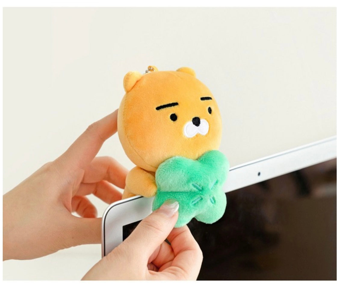 Kakao Friends: Monitor Key Ring Ryan & Choonsik - 춘식이 모니터 인형 키링, 가방 열쇠고리 라이언 & 춘식