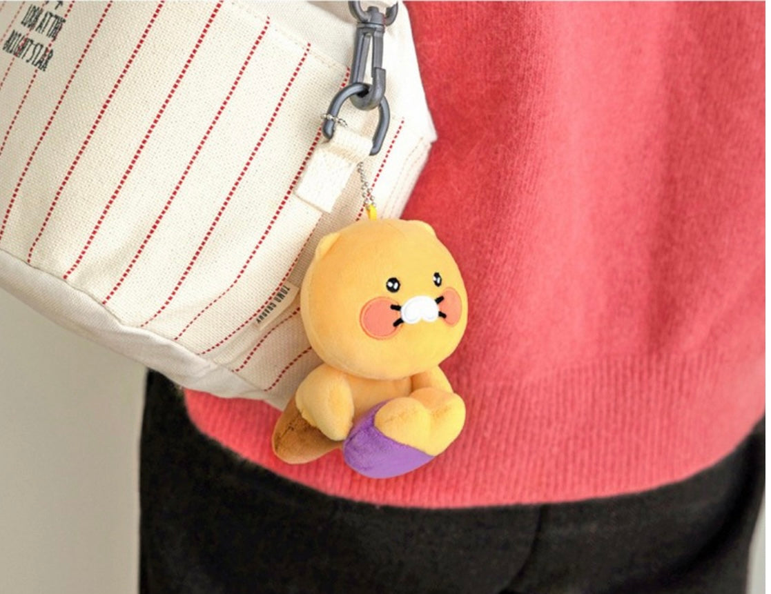Kakao Friends: Monitor Key Ring Ryan & Choonsik - 춘식이 모니터 인형 키링, 가방 열쇠고리 라이언 & 춘식