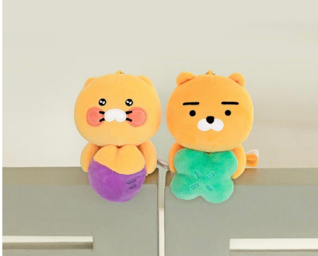 Kakao Friends: Monitor Key Ring Ryan & Choonsik - 춘식이 모니터 인형 키링, 가방 열쇠고리 라이언 & 춘식
