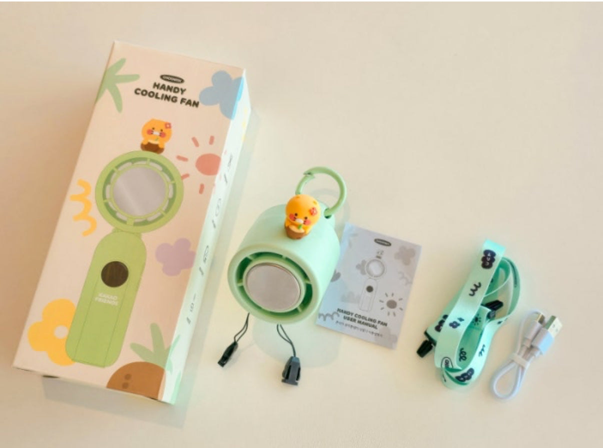 Kakao Friends: Choonsik Handy Cooling Fan 춘식이 급속 냉각팬 선풍기 (5단)