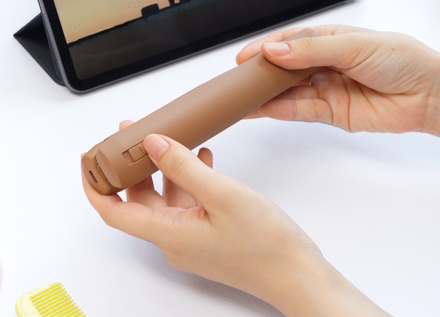 KAKAO FRIENDS: Choonsik & Ryan Cordless Mini Flat Iron - 휴대용 무선 고데기 춘식이 & 라이언