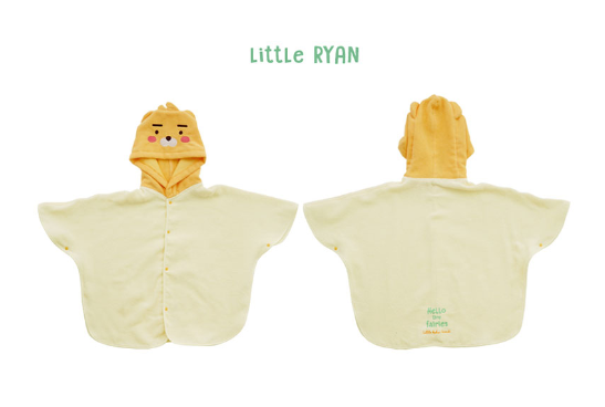 Kakao Friends: Kids Bathrobe 카카오프렌즈: 리틀프렌즈 유아 목욕가운