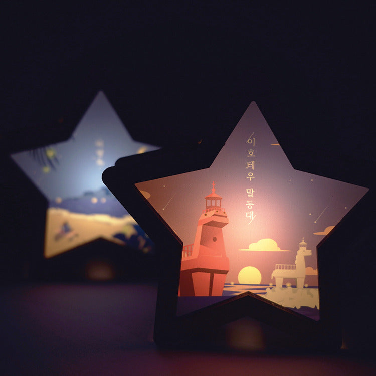 COPE JEJU: DIY Emotional Jeju Illustration Mini Mood Light (Biyangdo or Iho Tewoo) DIY 감성 제주 일러스트 미니 무드등 (비양도 or 이호테우)