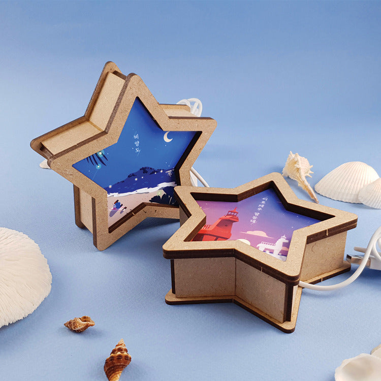 COPE JEJU: DIY Emotional Jeju Illustration Mini Mood Light (Biyangdo or Iho Tewoo) DIY 감성 제주 일러스트 미니 무드등 (비양도 or 이호테우)
