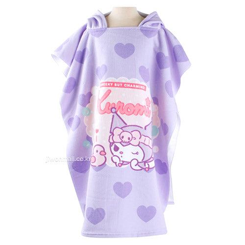 SANRIO Kuromi Pancho Shower Gown (Beach Gown) 산리오 쿠로미 판초후드 샤워가운(비치가운)