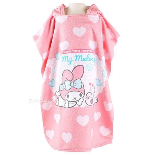 SANRIO Mymelody Pancho Shower Gown (Beach Gown) 산리오 마이멜로디 판초후드 샤워가운(비치가운)