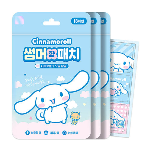 [SANRIO] Cinamoroll Summer Mosquito Repellent Patch 18pcs - 시나모롤 썸머 향 패치 18매입