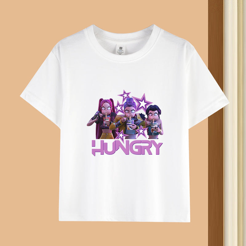 [KDH] Kpop Demon Hunters Kids T-Shirt (Hungry)- 케이팝 데몬 헌터즈 유아용 티셔츠(헝그리)