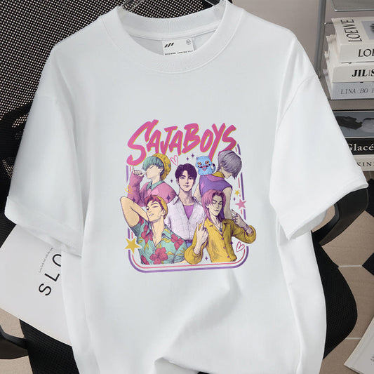 [KDH] Kpop Demon Hunters T-Shirt(SajaBoys) - 케이팝 데몬 헌터즈 티셔츠(사자보이즈) *Pre-Order*