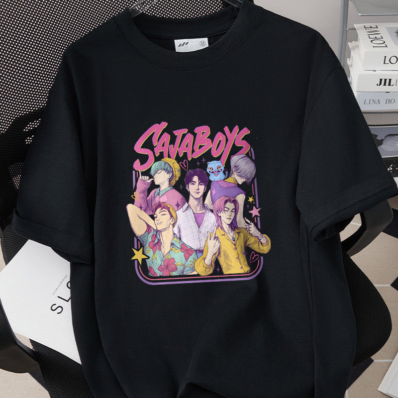 [KDH] Kpop Demon Hunters T-Shirt(SajaBoys) - 케이팝 데몬 헌터즈 티셔츠(사자보이즈)