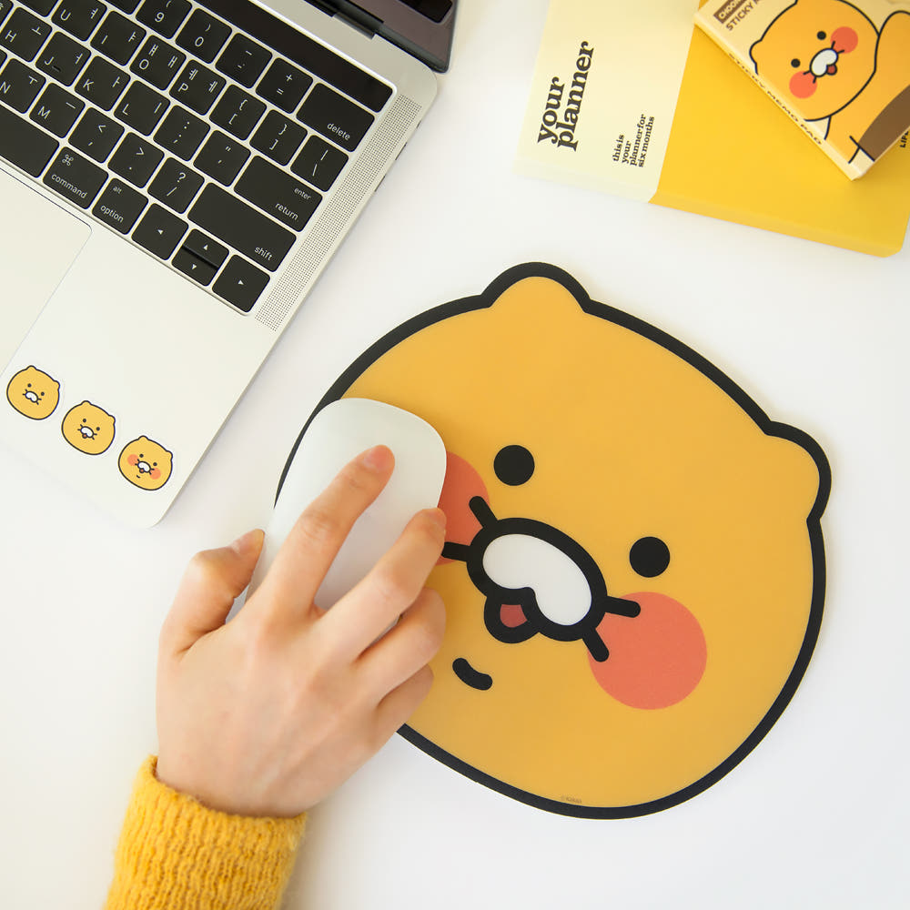 [KAKAO FRIENDS] PVC Choonsik Face Mouse Pad - PVC 춘식이 얼굴 마우스 패드