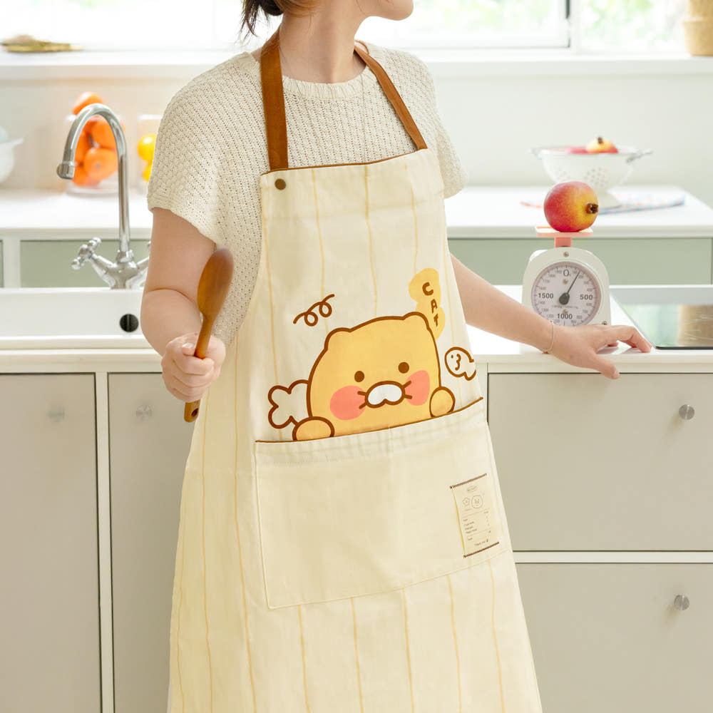 [KAKAO FRIENDS] Choonsik Cute Cafe Apron - 춘식이 귀여운 전신 카페 앞치마