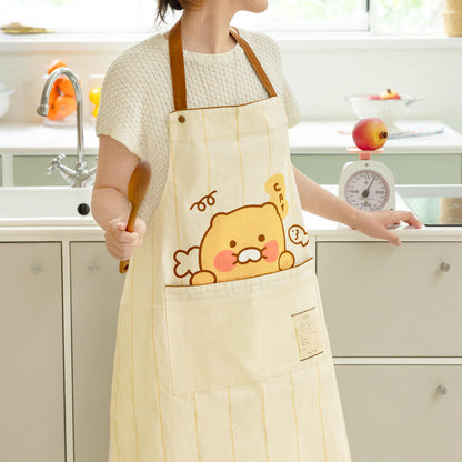 [KAKAO FRIENDS] Choonsik Cute Cafe Apron - 춘식이 귀여운 전신 카페 앞치마
