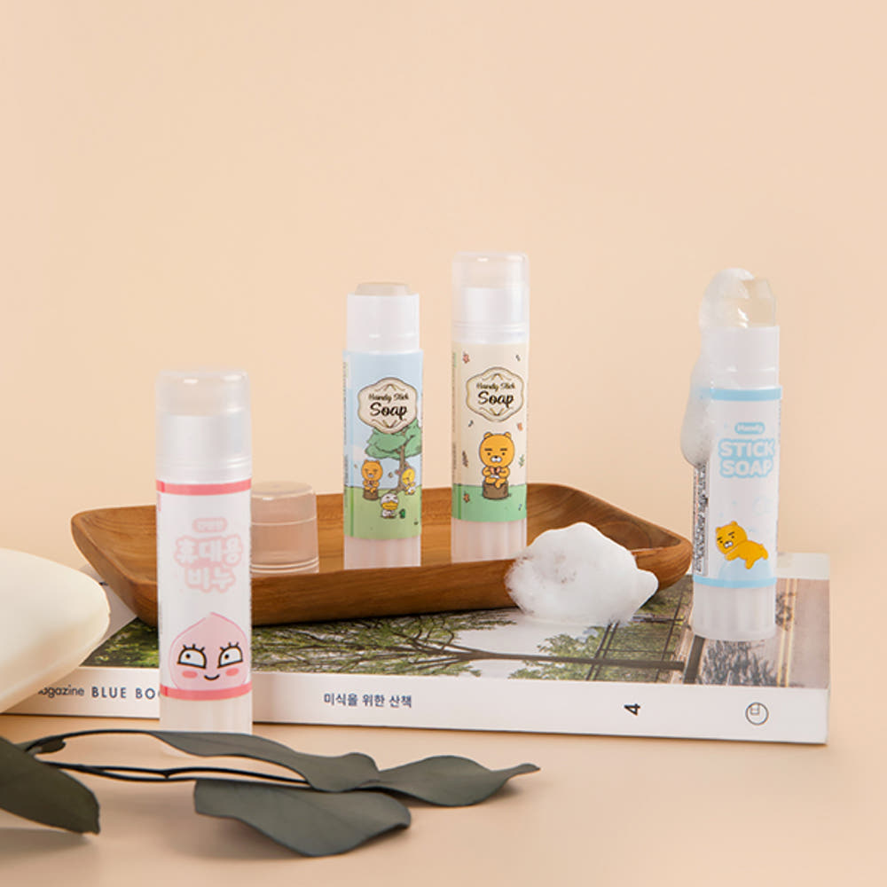 [KAKAO FRIENDS] Handy Stick Soap 4pc Set- 휴대용 핸디 스틱 비누 4개 세트
