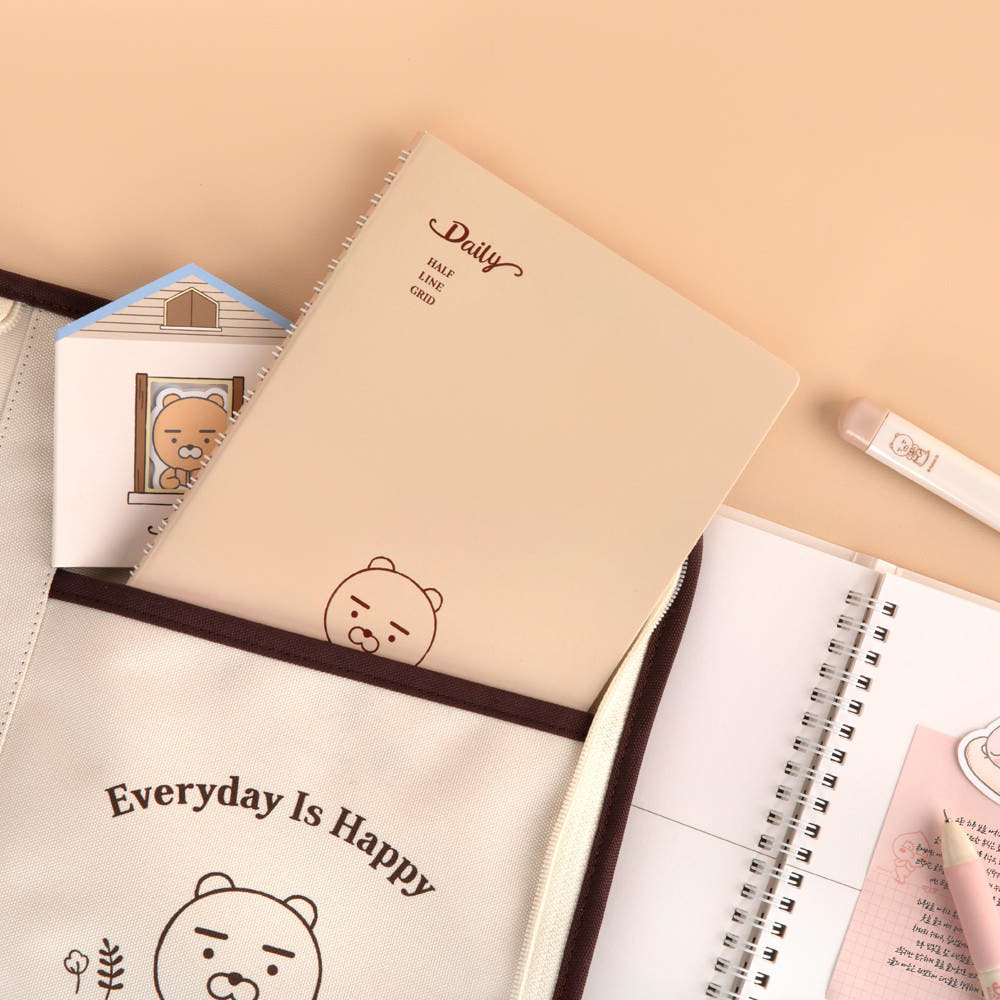 [KAKAO FRIENDS] Daily Diary Spring Notebook Ryan & Apeach - 데일리 스프링 일긴 노트