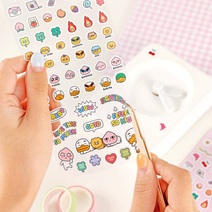 KAKAO FRIENDS: Say Cheese Waterproof Mini Decor Sticker 2pc Set  - 세이치즈 방수 미니 데코 스티코 2pc 세트