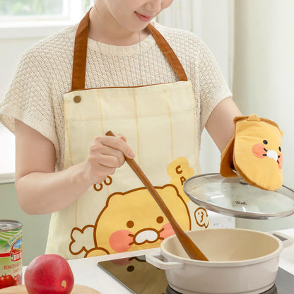 [KAKAO FRIENDS] Choonsik Cute Cafe Apron - 춘식이 귀여운 전신 카페 앞치마